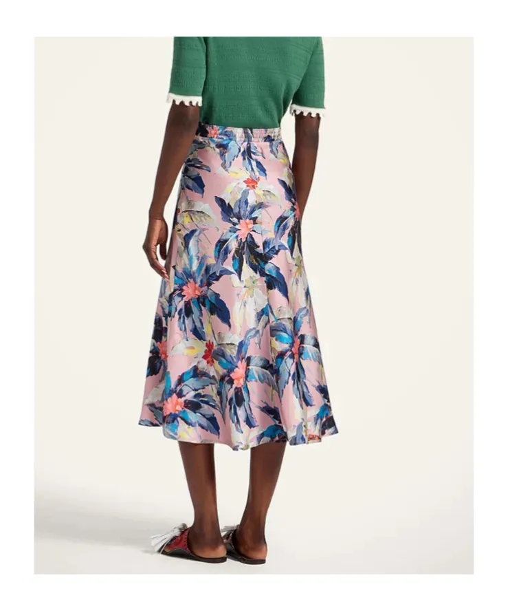 Lungomare Floral-Print Midi Skirt