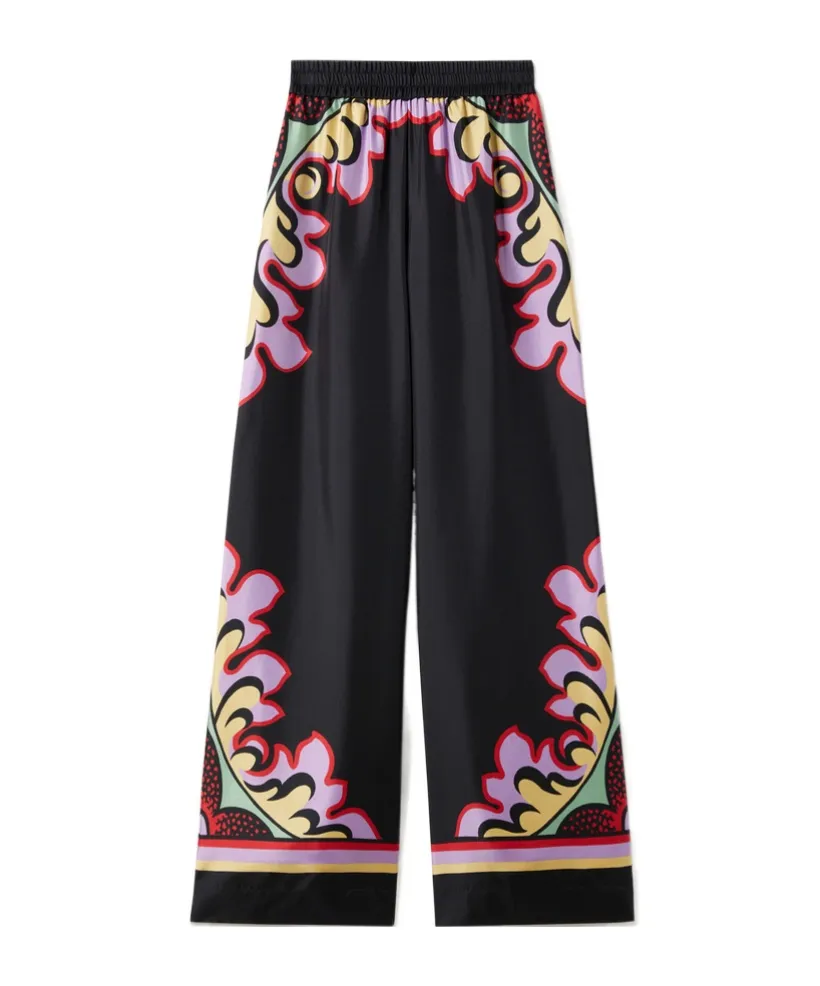 Floral-Print Trousers