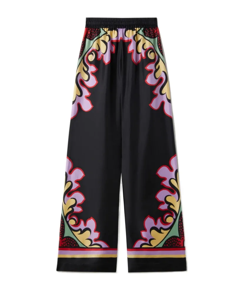 Floral-Print Trousers