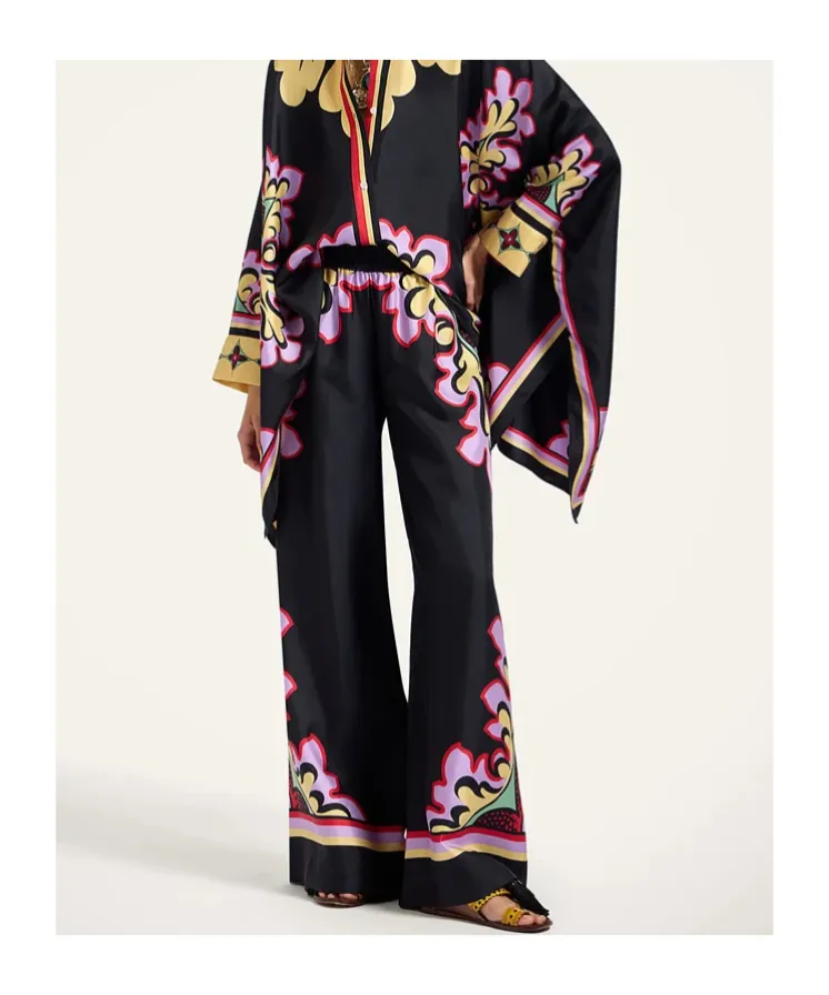 Floral-Print Trousers