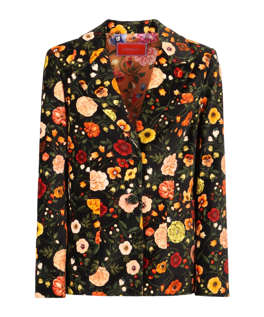 24 7 Single Breasted Floral Jacket
