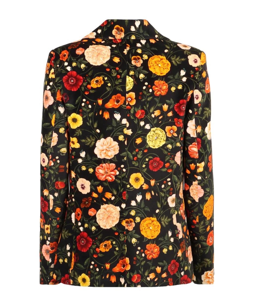 24 7 Single Breasted Floral Jacket