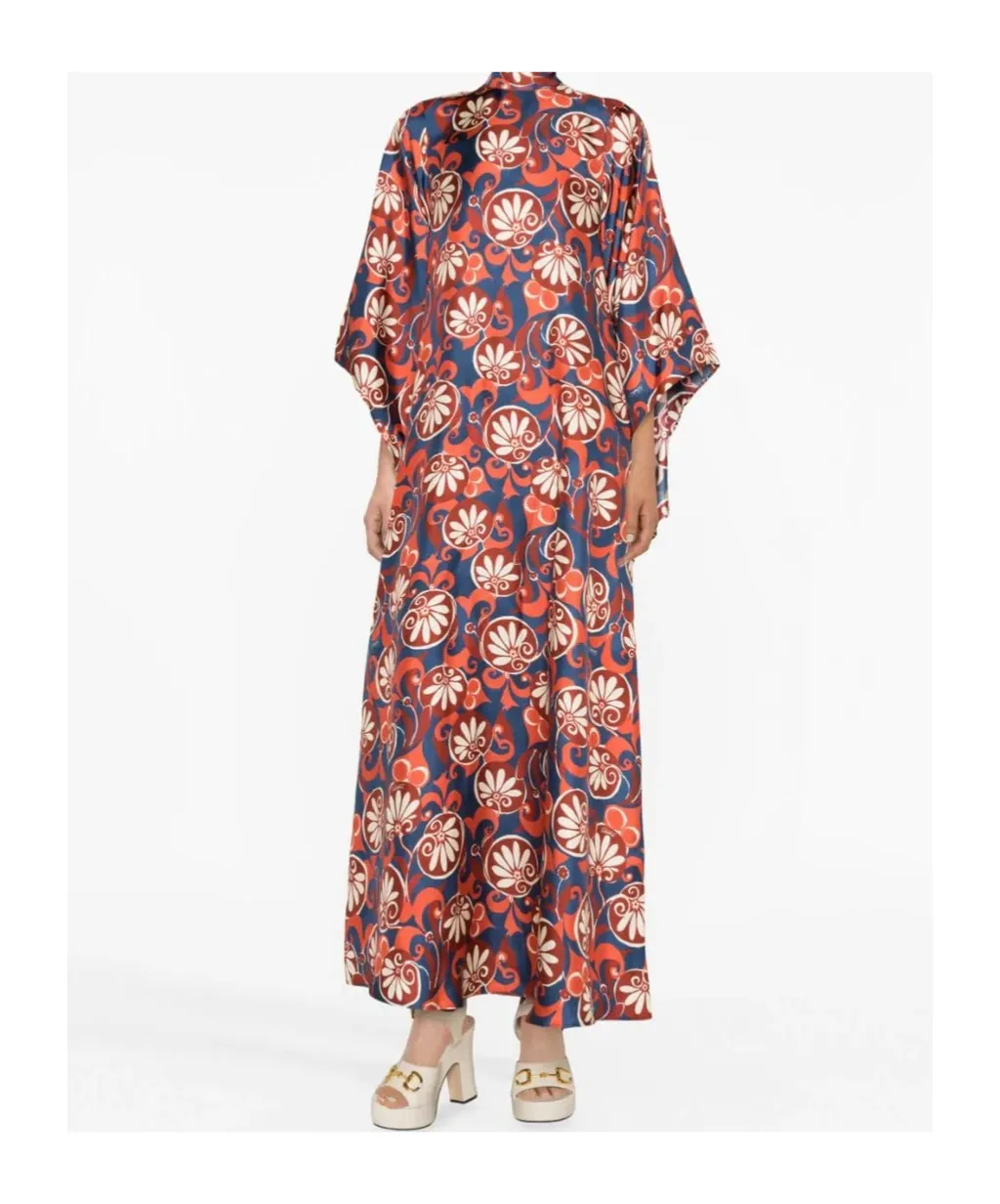 Magnifico Moonflower-Print Silk Dress