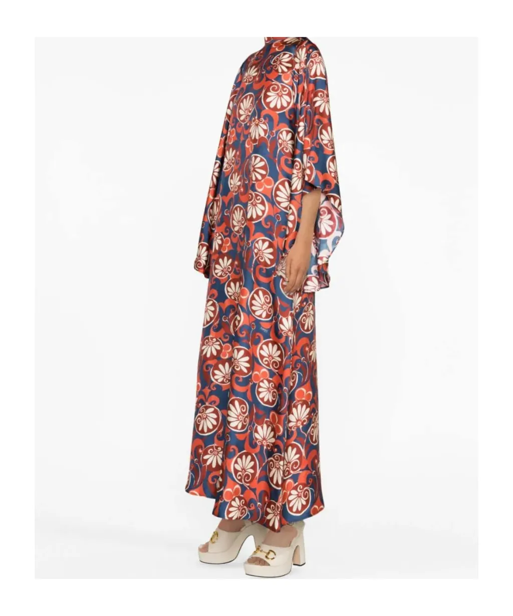 Magnifico Moonflower-Print Silk Dress