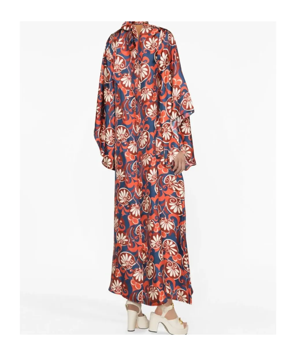 Magnifico Moonflower-Print Silk Dress