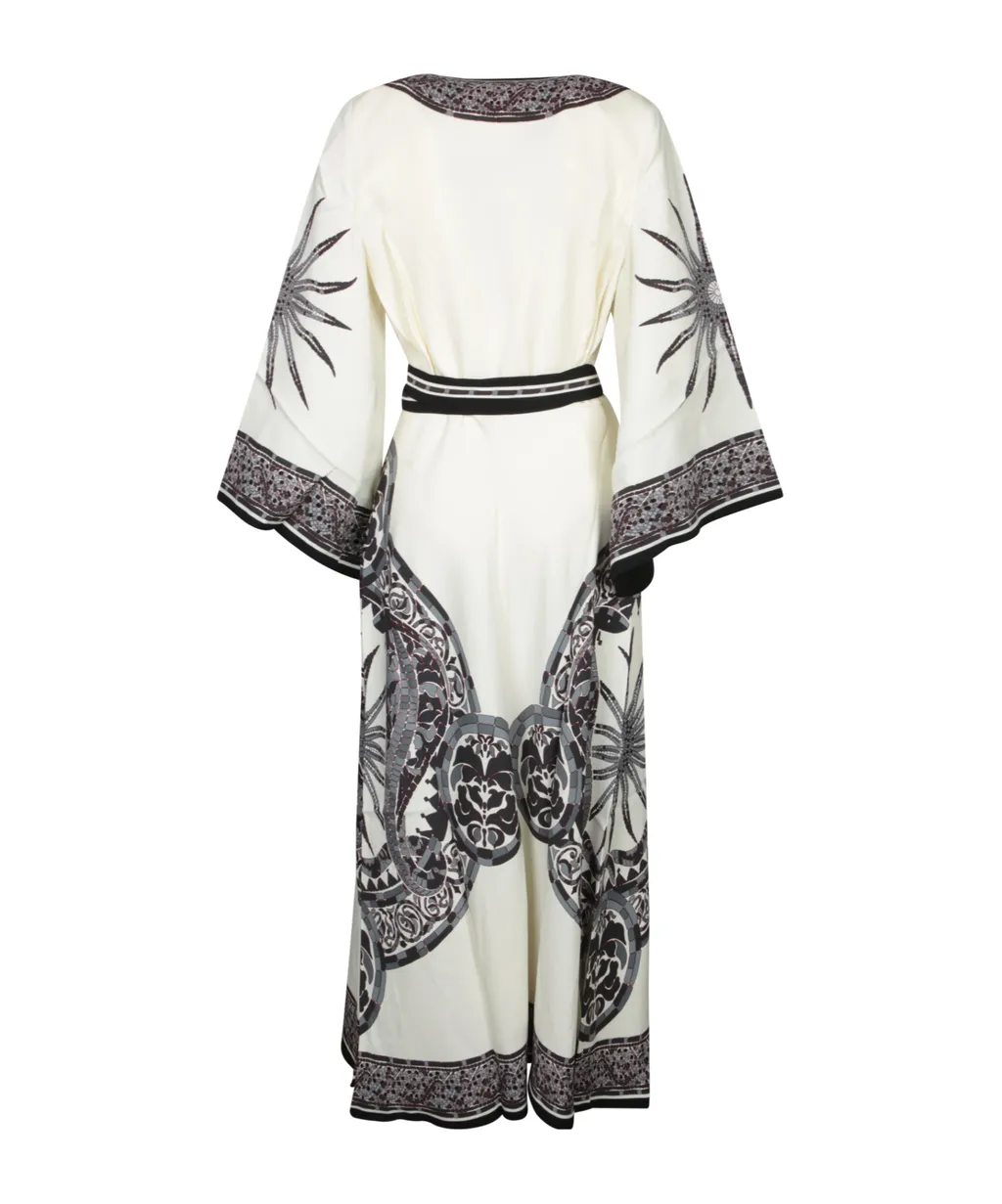 Cobra Print Wrap Dress