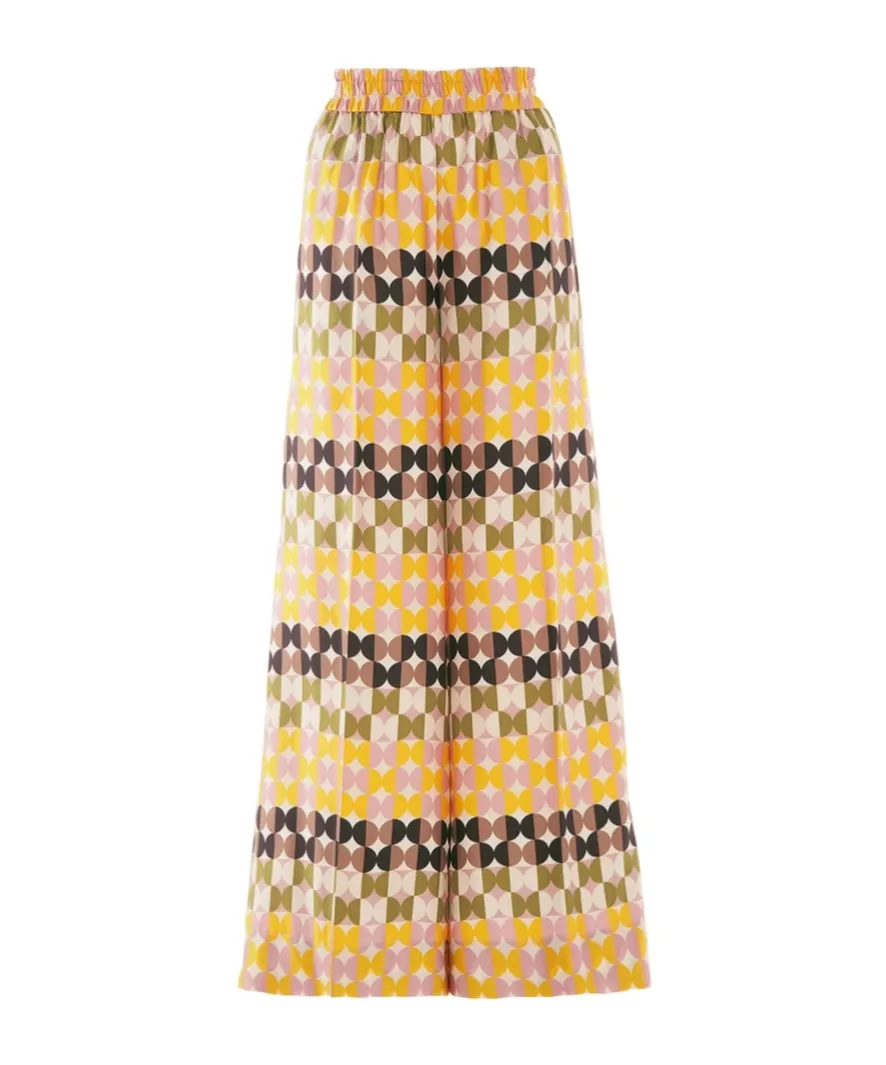 Geometric Print Palazzo Trousers