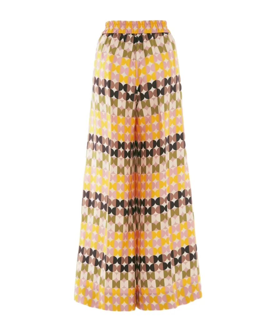 Geometric Print Palazzo Trousers