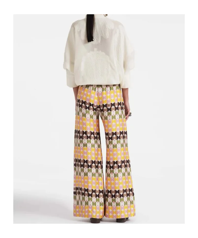 Geometric Print Palazzo Trousers