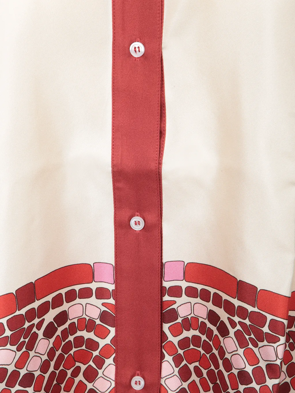 Mosaic Print Asymmetrical Top