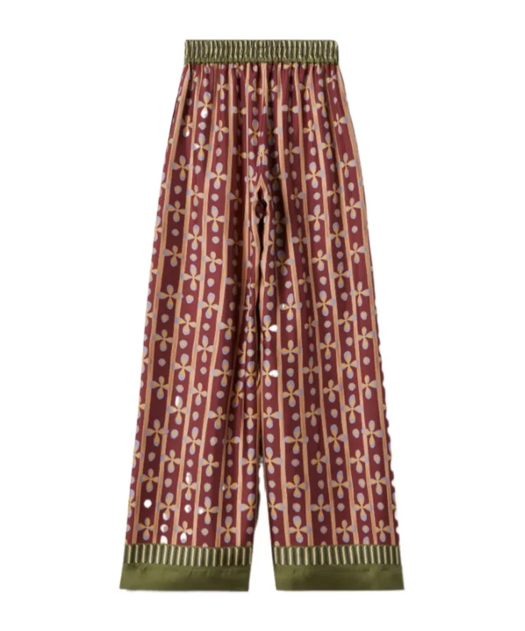 Graphic-Print Palazzo Pants
