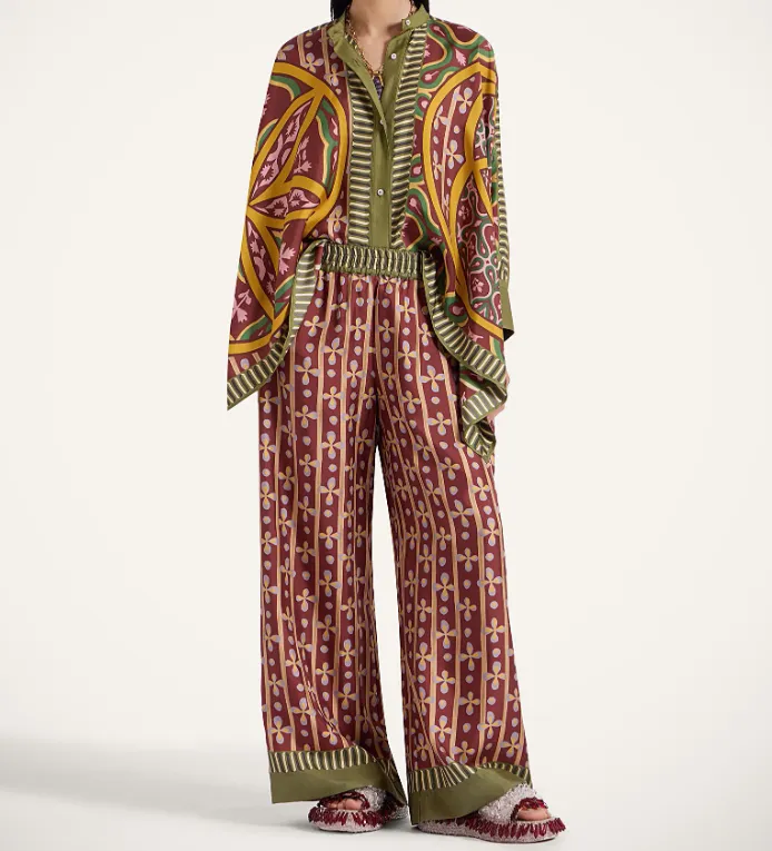 Graphic-Print Palazzo Pants
