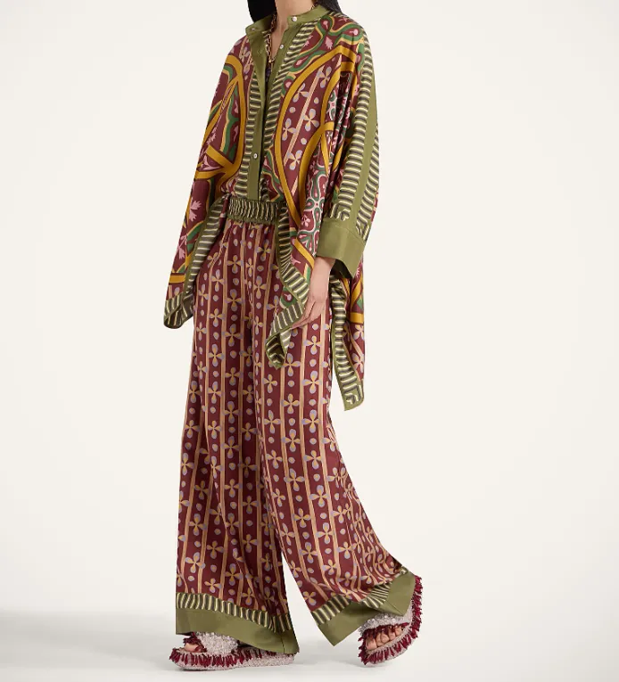 Graphic-Print Palazzo Pants