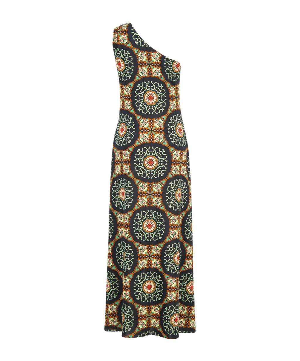 Clingy Roy One-Shoulder Maxi Dress