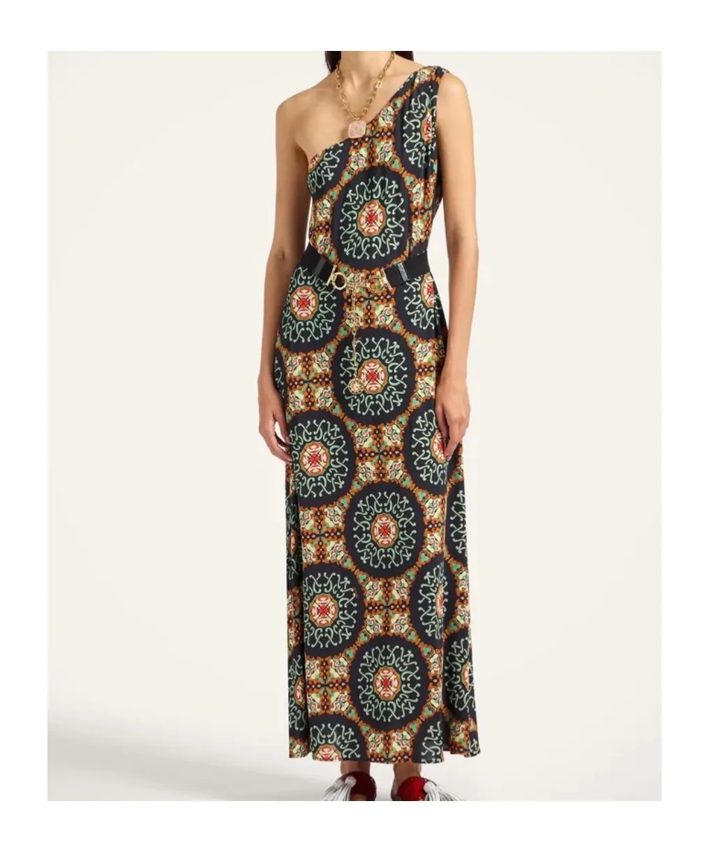 Clingy Roy One-Shoulder Maxi Dress