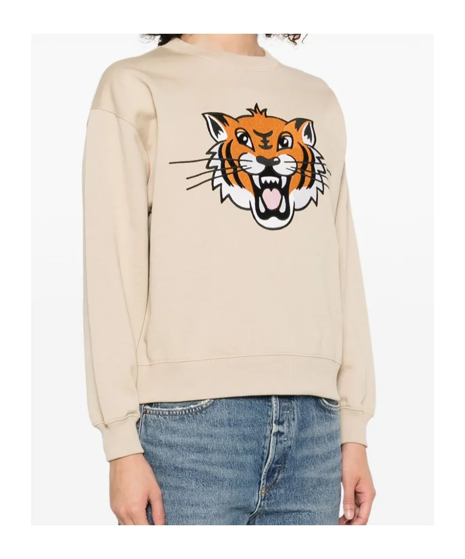 Happy Tiger Embroidered Sweatshirt