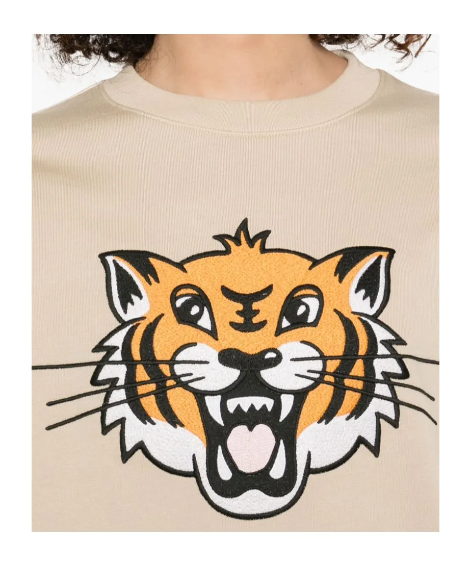 Happy Tiger Embroidered Sweatshirt