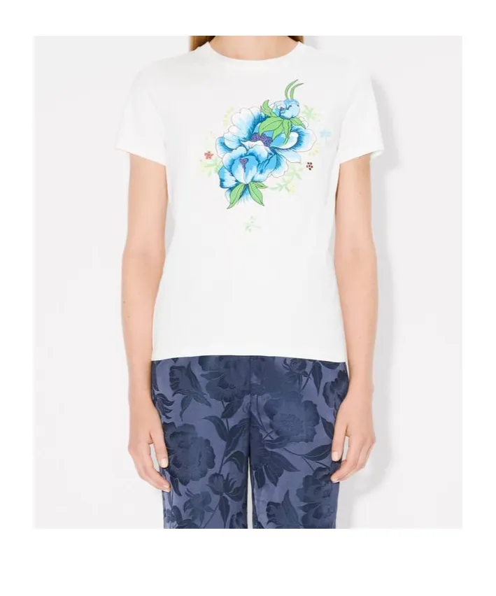 Peonies Printed Crewneck T-Shirt