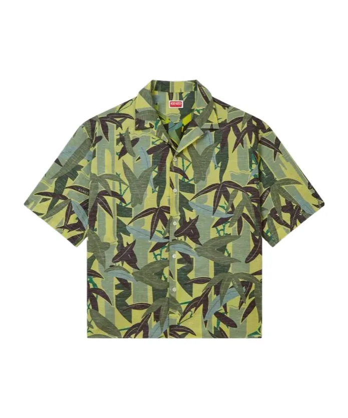 Chiku-Rin Camo Hawaiian Short Sleeved Shirt