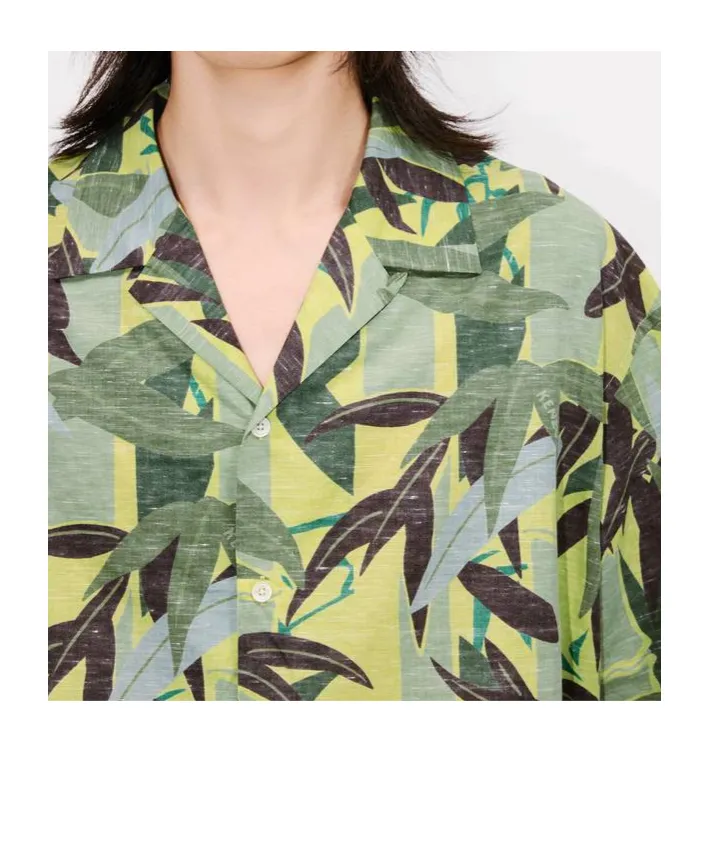 Chiku-Rin Camo Hawaiian Short Sleeved Shirt
