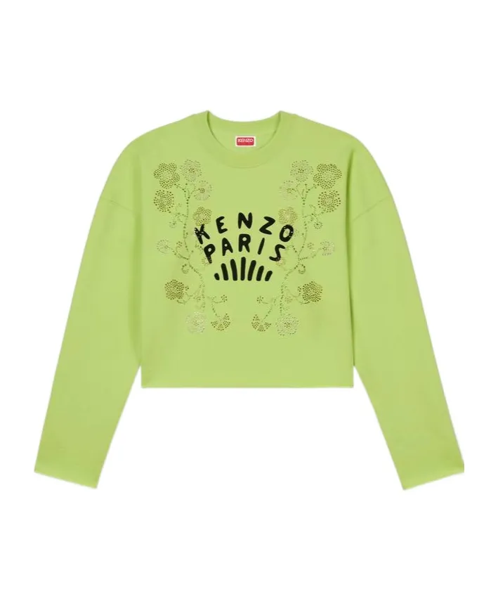 Jungle Flower Sweatshirt In Cotton