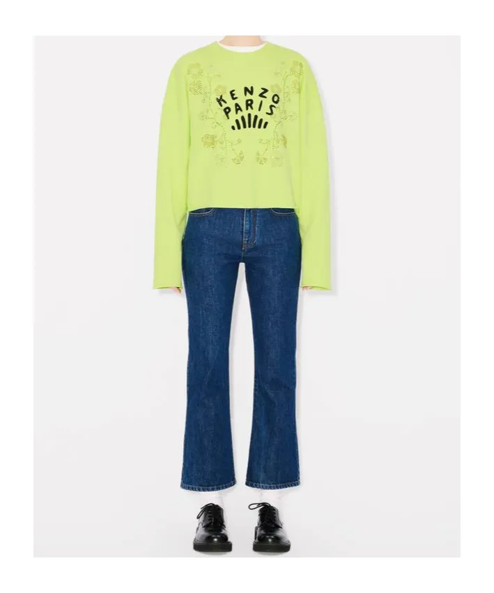 Jungle Flower Sweatshirt In Cotton
