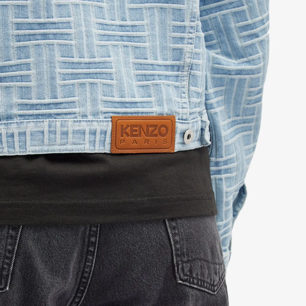 Weave Printed Denim Trucker Jacket