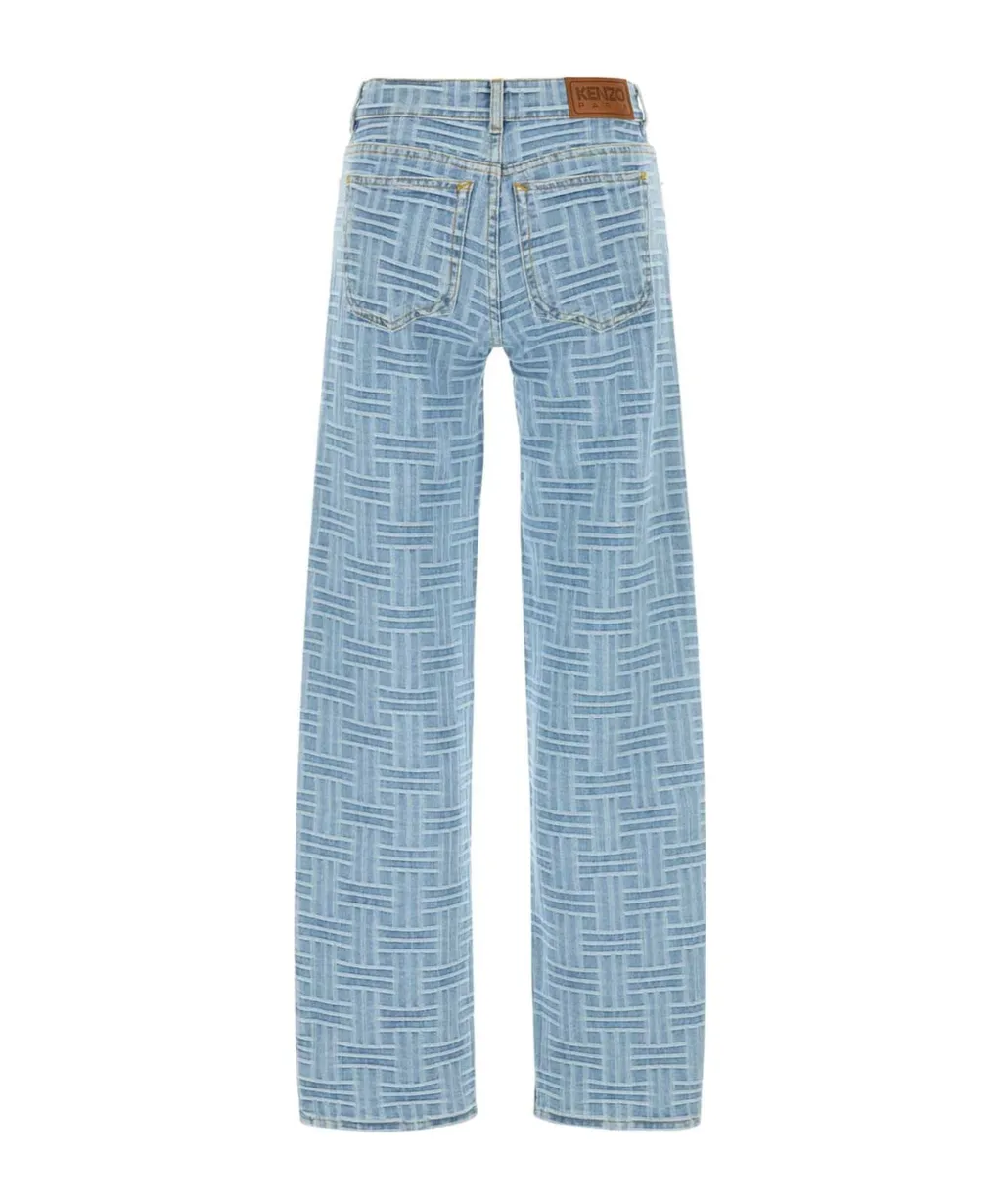 Logo Embroidered Denim Jeans