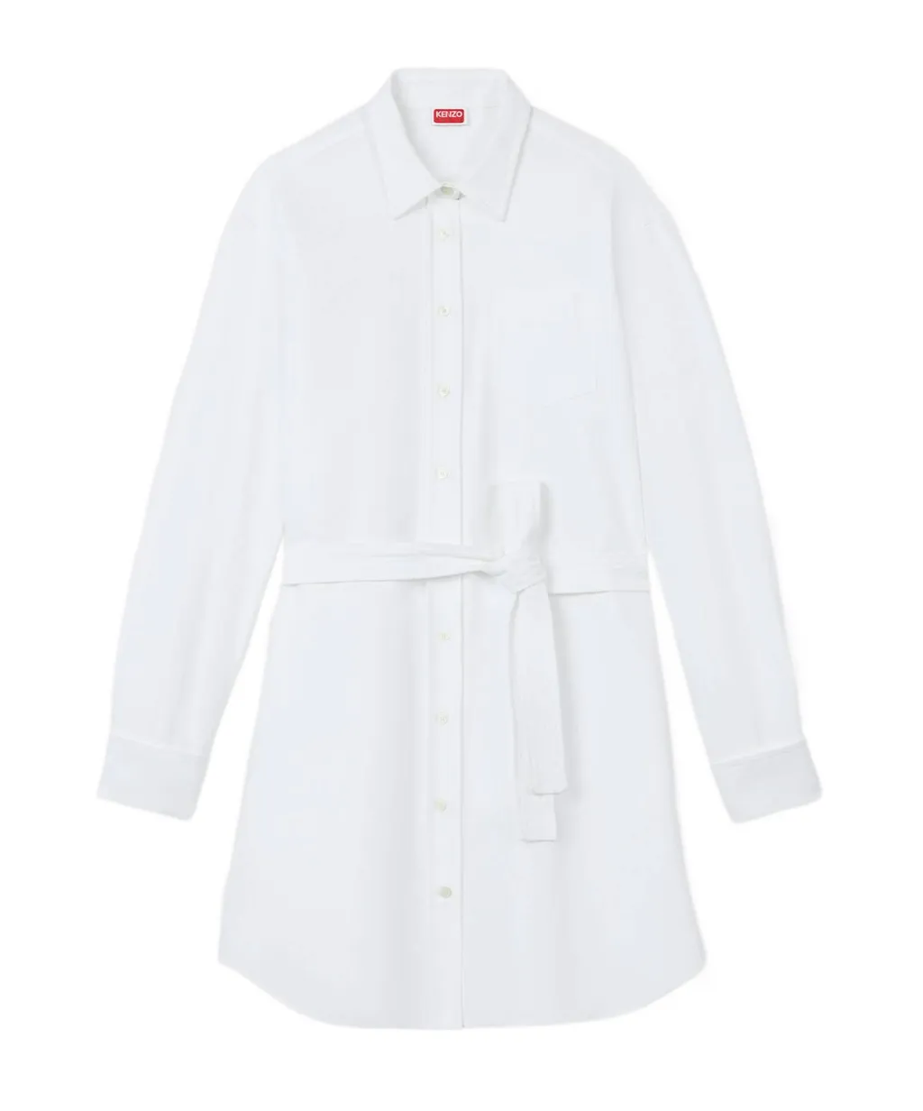 Shirt Dress With Kimono Sleeves In Oxford Cotton