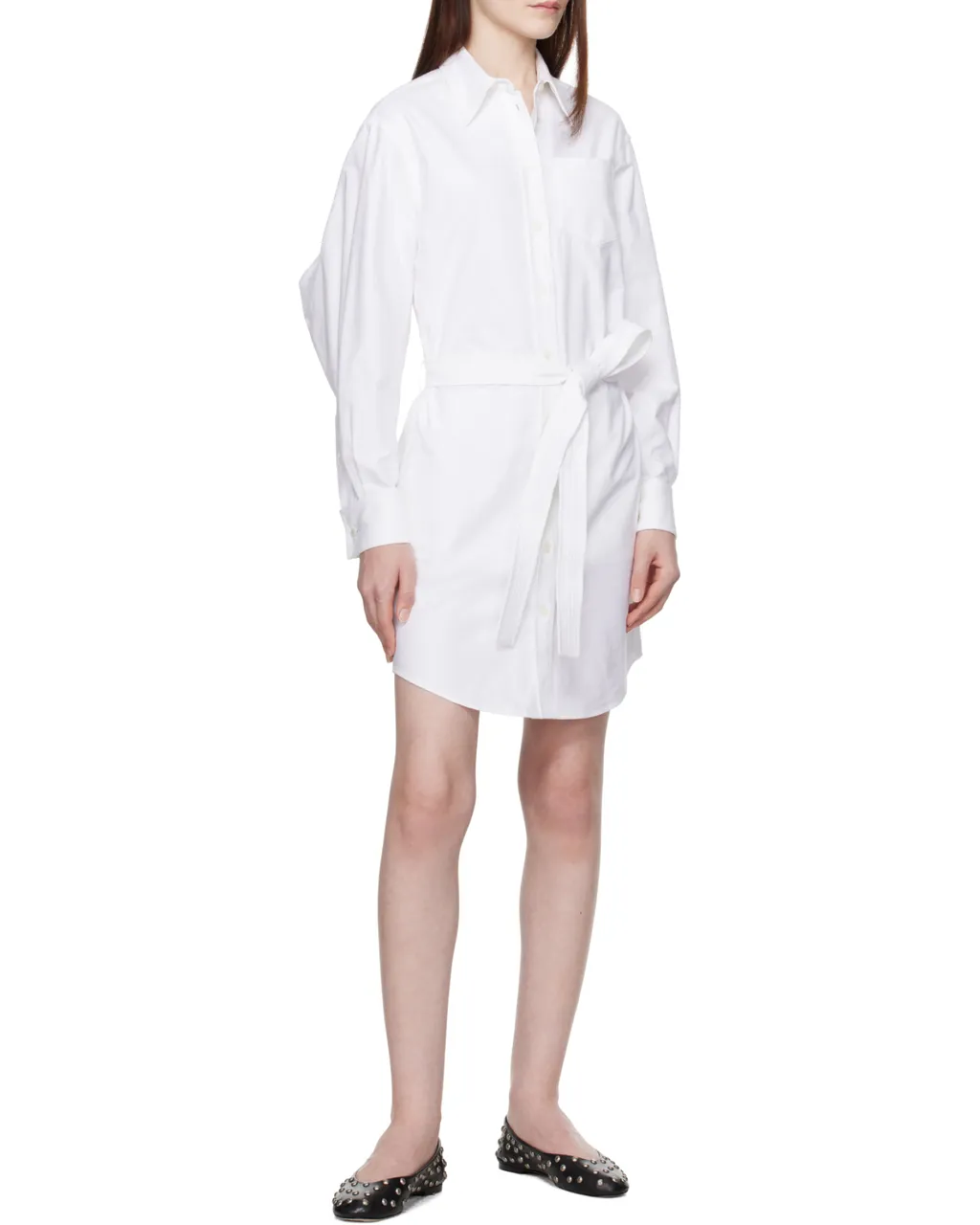 Shirt Dress With Kimono Sleeves In Oxford Cotton