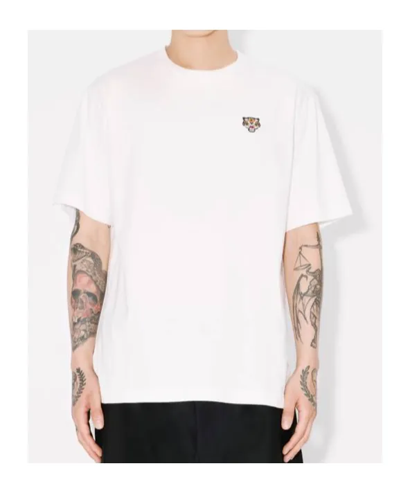 Lucky Tiger Embroidered Crewneck T-Shirt