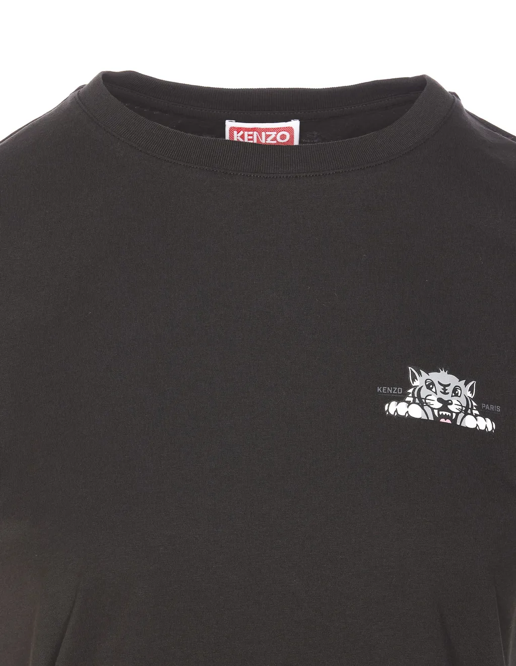 Happy Tiger Printed Crewneck T-Shirt