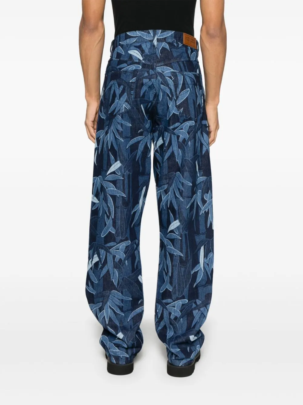 Chiku-Rin Camo' Botan Loose Jeans In Japanese Denim