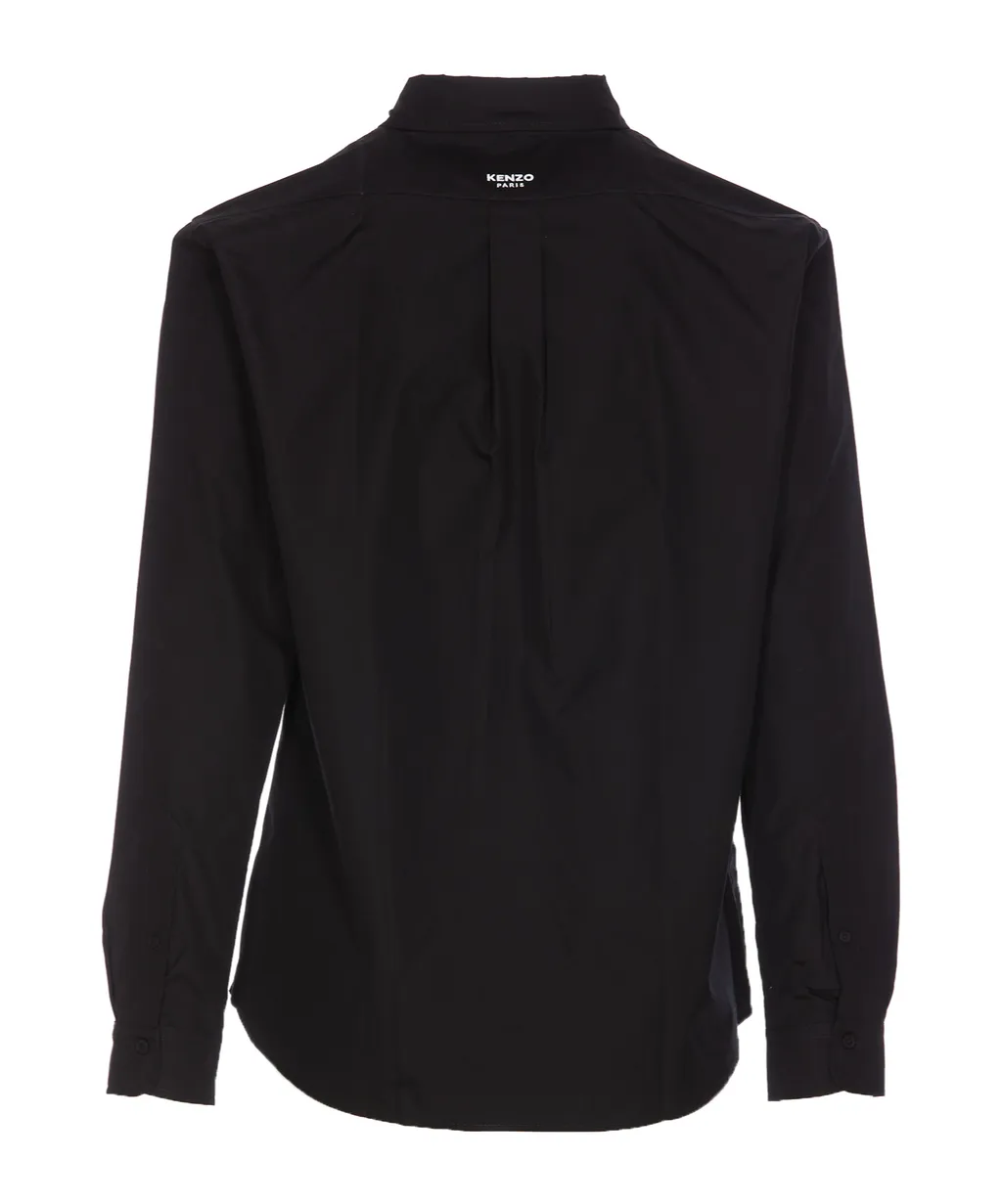 Floral Embroidered Long-Sleeved Shirt
