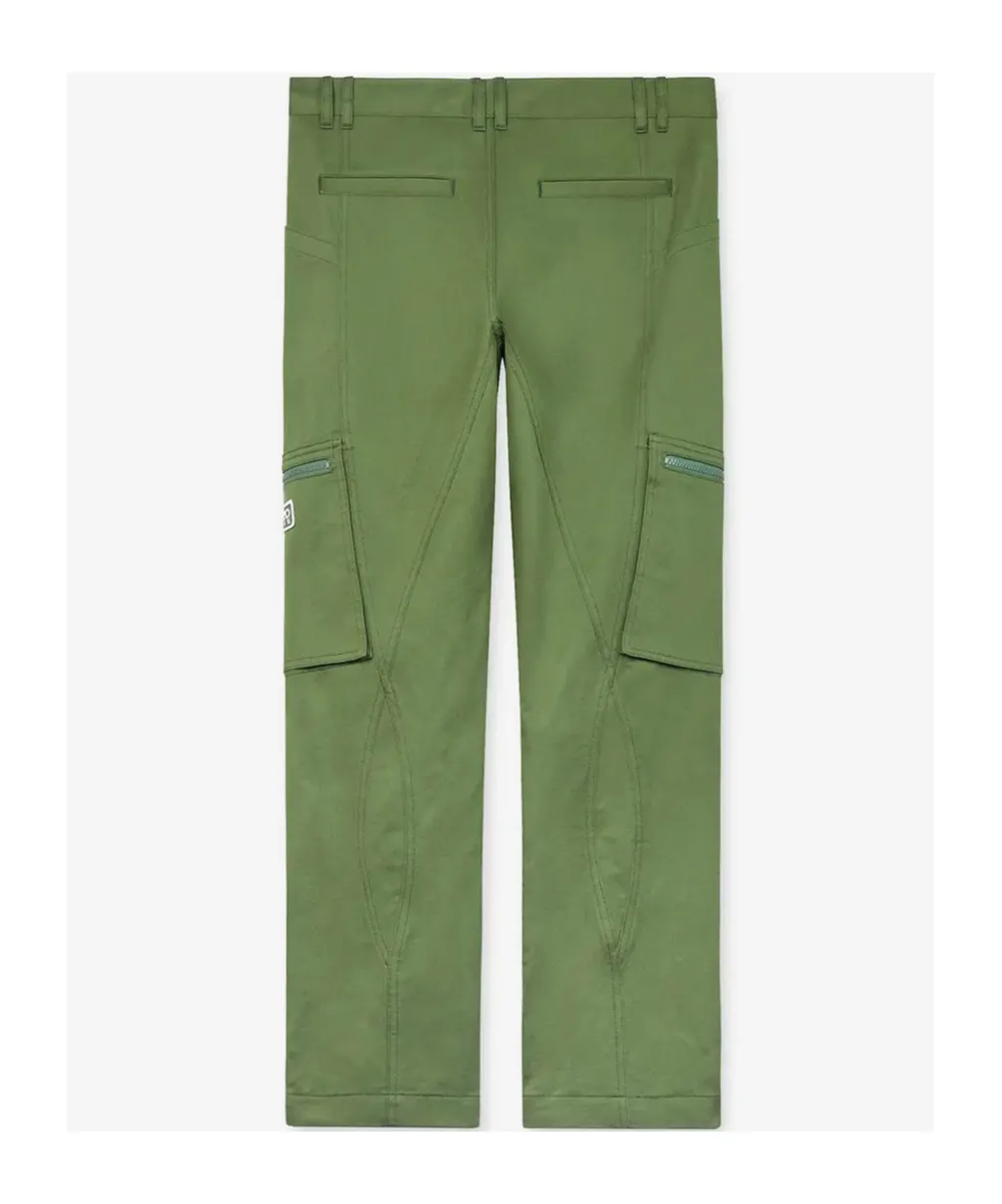 Straight-Leg Slim-Cut Cargo Pants