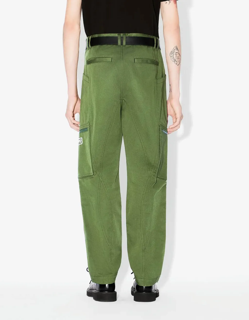 Straight-Leg Slim-Cut Cargo Pants