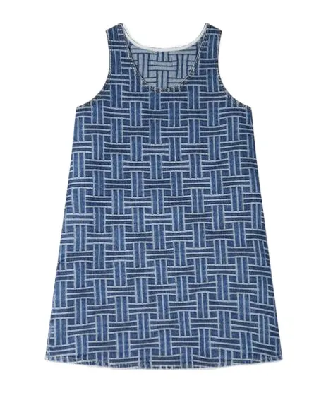 Weave Dress In Japanese Denim