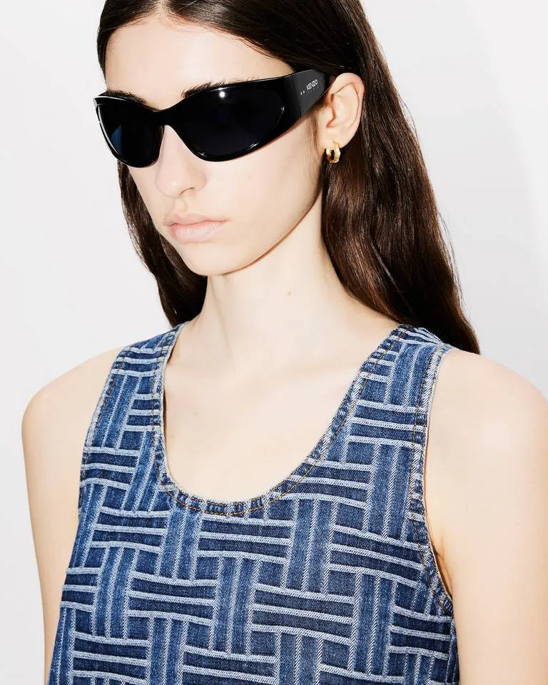 Weave Dress In Japanese Denim