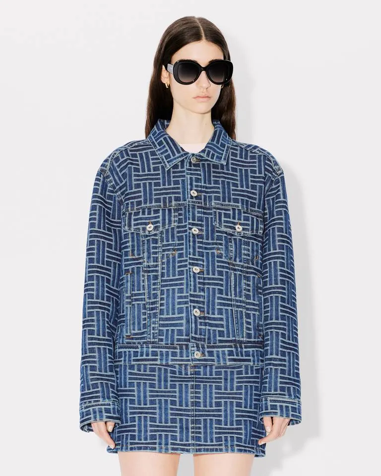 Kenzo Weave Trucker Jacket In Japanese Denim