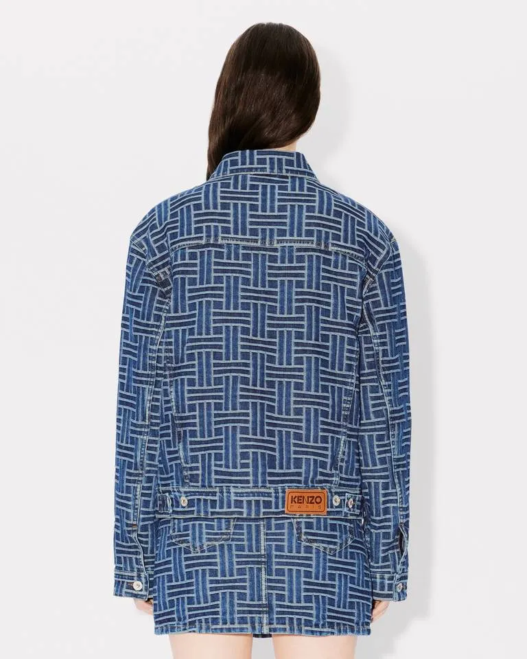 Kenzo Weave Trucker Jacket In Japanese Denim