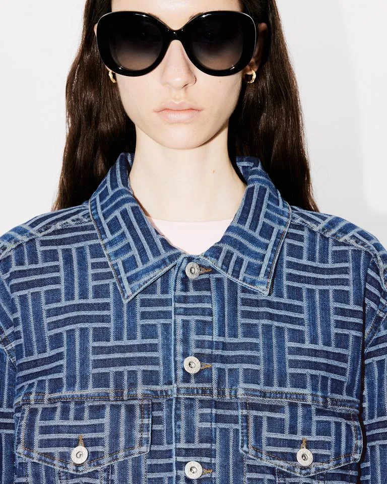 Kenzo Weave Trucker Jacket In Japanese Denim
