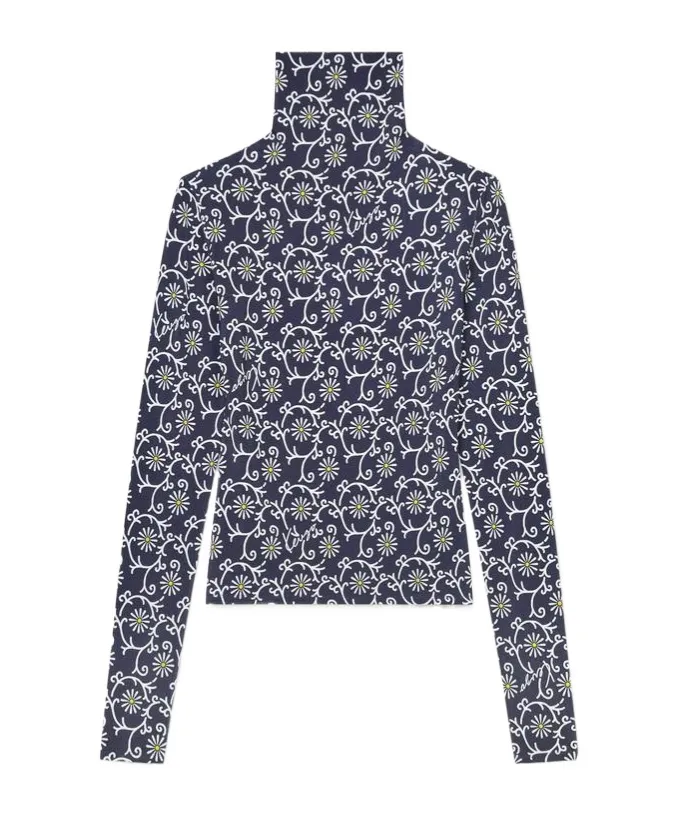 Marguerite All-Over Turtle Neck