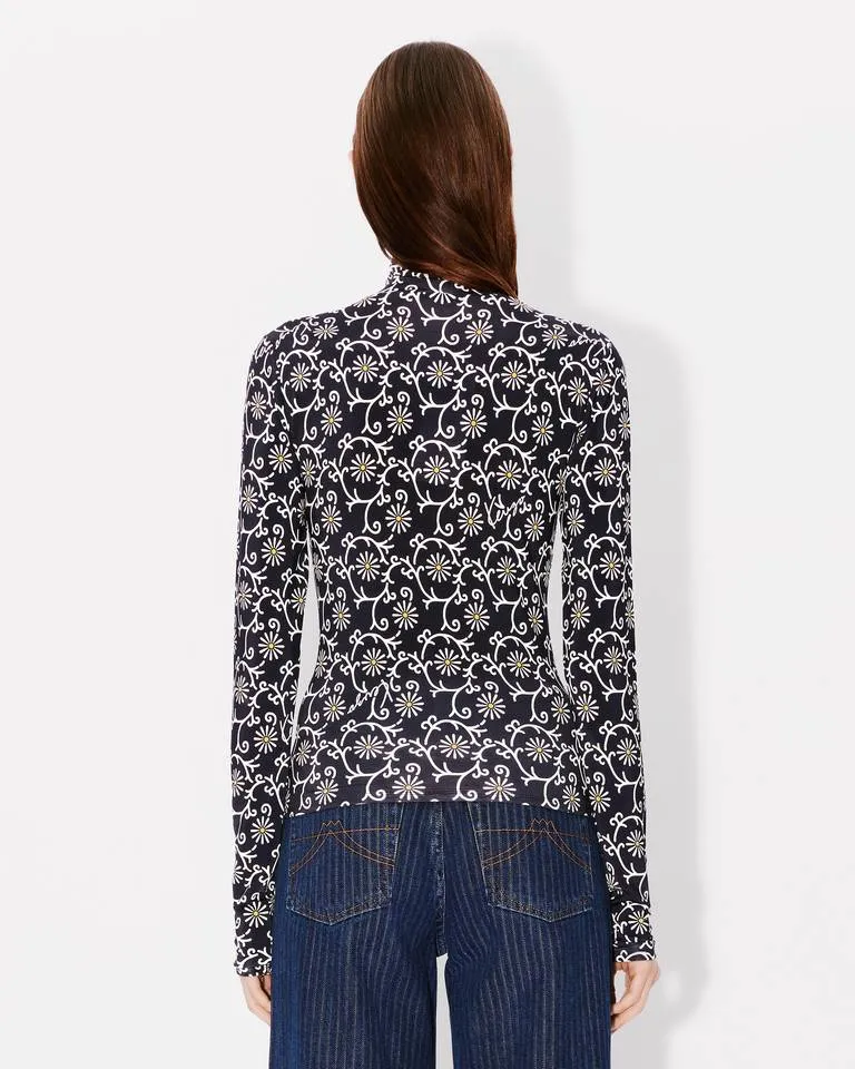 Marguerite All-Over Turtle Neck