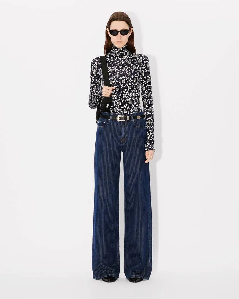 Marguerite All-Over Turtle Neck