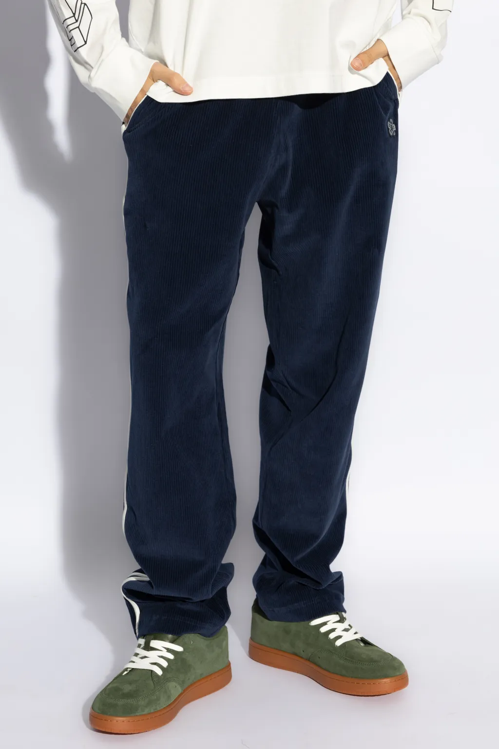 Boke Flower Patch Straight-Leg Corduroy Trousers