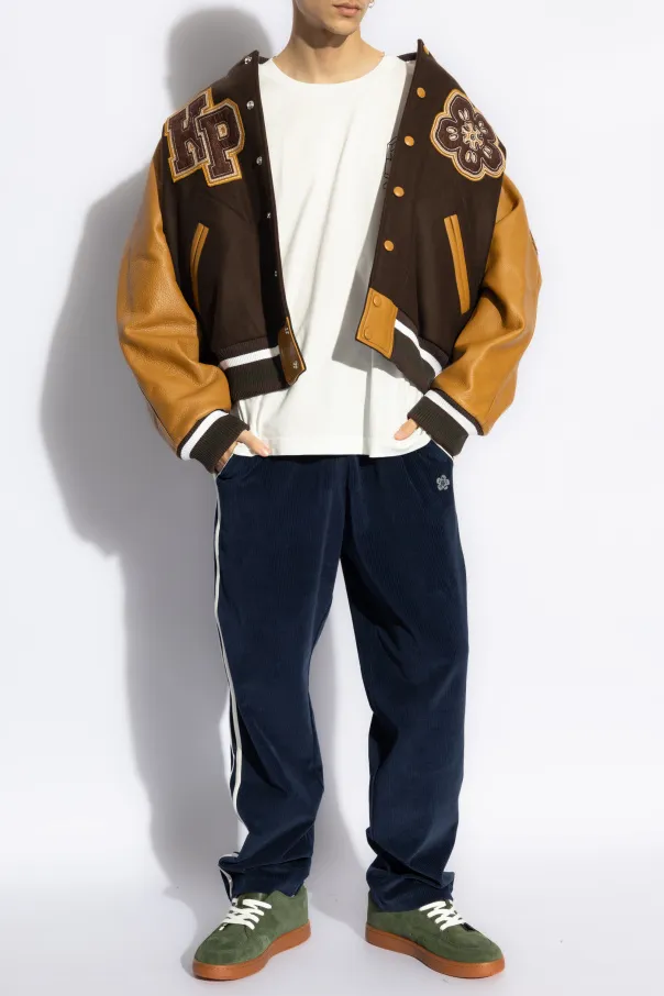 Boke Flower Patch Straight-Leg Corduroy Trousers