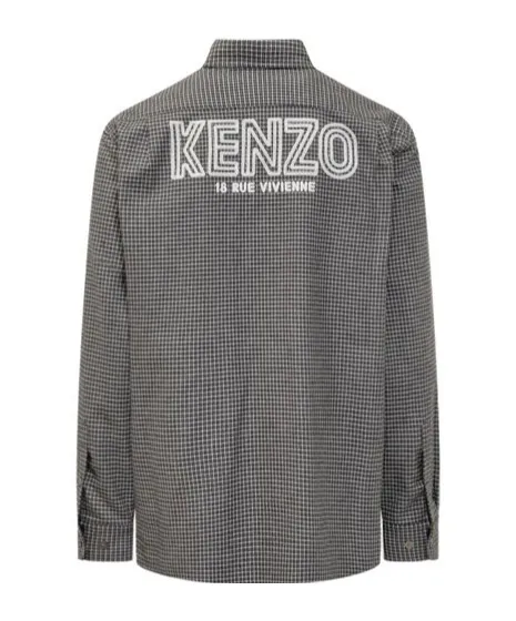 Logo Detailed Plaid Shirt