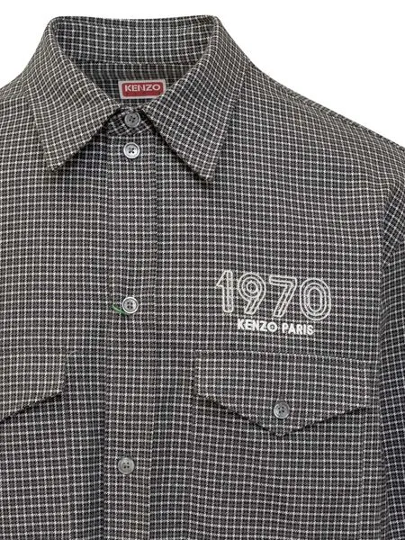 Logo Detailed Plaid Shirt