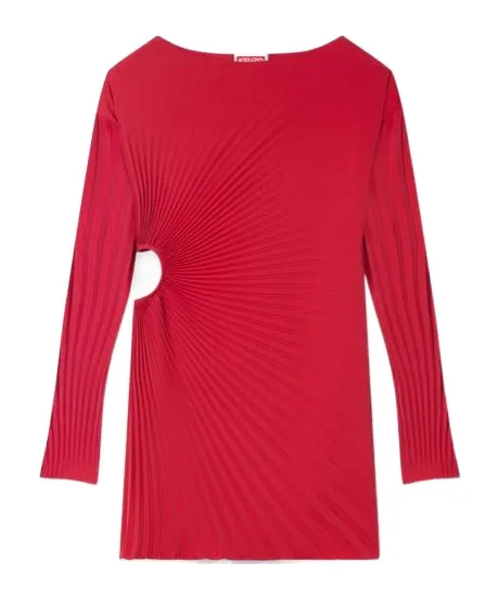 Sun-Ray Pleats Short Dress