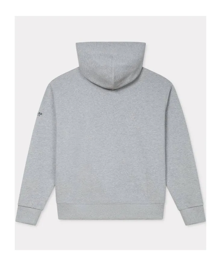 Boke Flower Embroidered Zipped Hoodie